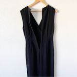 Diane Von Furstenberg  Rawena Wide Leg V-Neck Jumpsuit in Black Photo 5