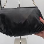 Furla  Vintage Black Leather Chain Shoulder Bag Flap Closure Gold Tone Hardware Photo 7