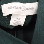 Treasure & Bond  Asymmetrical Off Shoulder Sweatshirt NWT Green Gables  Size XS Photo 3