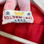 Golden Bee Vintage Hand Embroidered Asian Floral Silk Kimono Robe Red Size L Size L Photo 6