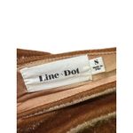 Line Dot Brown Velvet Ruffle Midi Dress Winter Feminine Cocktail Holiday S Photo 1