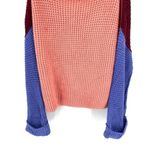 Free People Park City Color block Knit Oversized Chunky Pullover Sweater Photo 5