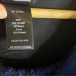 Ali Miles Royal Blue and Black Design tunic Sweater with Cowl Neck Size XL Photo 4