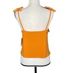 Bar III Large Cropped Top Tie Spaghetti Straps Stretch Square Neck Dark Yellow Photo 3