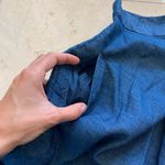 ZARA Basic NWOT Denim Midi Skirt with Pockets Sz S Photo 1