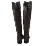 Lime Light Joaquin Faux Suede Studded Knee High Tall Gray Riding Boots Size 9 Brown Photo 7