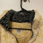 KatyDid Biege Cream Sherpa Fleece Quarter Zip Jacket Size L Photo 3