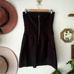 SNDY’S Romi Linen Mini Dress strapless black Womens SIZE SMALL cocktail date Photo 2