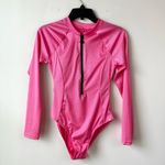 Betsey Johnson Betsey‎ Johnson Long Sleeve One Piece Swimsuit Pink S Photo 2