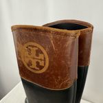 Tory Burch Leather Rubber Diana Equestrian Riding Boots in Black Brown Size 8 Photo 7