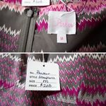 Parker NEW  Sweetheart 100%‎ Silk Mini Strapless Dress, Pink print, M Photo 7