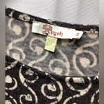 Aryeh knit dress. Cream on black geometric print. Size Medium Photo 10