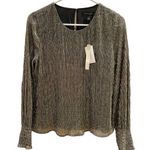 Banana Republic NWT! Gold Metallic Long Sleeve Dress Shirt Photo 0