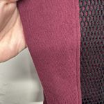 Victoria's Secret Victoria’s Secret PINK Hoodie Women’s Small Maroon Black Mesh Trim Zip Up Photo 4