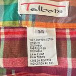 Talbots Vintage Madras Plaid Wrap Midi Skirt Size 14 Cotton Preppy Retro Color Photo 7