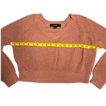 Forever 21 Dusty Rose Cropped Knit Sweater Small – V-Neck Long Sleeve Pullover Photo 5