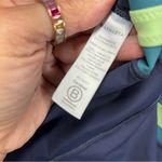 Athleta Crunch Navy and Lime Green 7/8 Leggings Photo 7