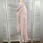 JUST FAB Cowl Neck Cable Knit Sweater w Flare Sleeves Mauve-Large Photo 1