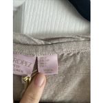 St Tropez West Womens Small Tan Linen Sleeveless Blouse Tank NEW Clean Girl Lux Brown Photo 2