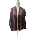 VTG Silk Feel Red Hat Society Scarf & Lapel Hat Pin 2 piece set Photo 4