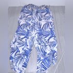 EN CRÈME Women’s Tropical Flowy Summer Jumpsuit Blue Size L Photo 2