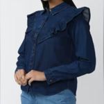 American Eagle NWOT AE Oversized Denim Western Shirt Photo 1