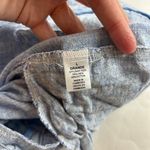 Zenana Outfitters Blue Chambray Linen Blend Straight Leg Summer Pant L Photo 3