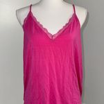 Victoria's Secret Victoria’s Secret Pink Lace Trim Cami Tank Top Size Large Adjustable Straps Photo 0