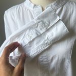 Spanx  Classic White 1/2 Button-Up Blouse Size Large Oversized Popover Shirt Photo 3