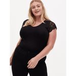 Torrid Super Soft Black Lace Sleeve Bodysuit, 5X 28 NWT Photo 7