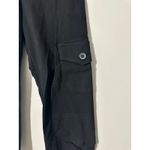 ELLIOTT LAUREN Women Black Cargo Pants Ankle Crop Button Detail Size 2 Photo 1