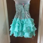 Sherri Hill  green mini dress Photo 6