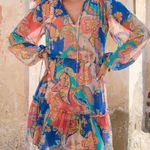 Boston Proper Like New  Paisley Patches Peasant Dress Size Medium Photo 0