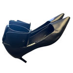 Max Mara Women's Black Pree Kitten Heel Leather Pumps Size 37.5 NWOT/box Photo 2