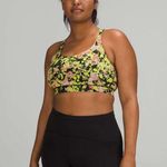 Lululemon  Energy Bra Yellow Black Floral Luxtreme Racerback Sports Bra Size 6 Photo 2