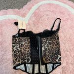 SheIn  Leopard and Black Lace Bustier Photo 1