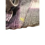 Toms  100910 shoes wool lined purple plaid ankle booties tie up womens size 5.5 Photo 2