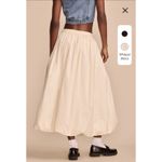 Lucky Brand  Bubble Poplin Maxi Skirt Women Medium White NEW Coquette Peasant Photo 13