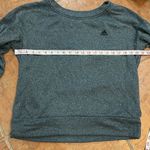 Adidas Women's Spellout Pullover Sweatshirt Climawarm Thumbholes Gray size L Photo 4