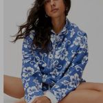 Urban Outfitters Out From Under UO Jacintha Reverse Henley Sweatshirt Top Hawaiian  Sm Photo 0