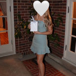 Selfie Leslie Sarah Kay Double Bow Party Dress Sage Photo 4