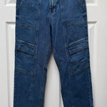 Kensie  Astrid High Rise Straight Cargo Jean, size 29/8 Photo 0