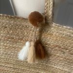 America & Beyond bag enshrine handwoven Stylish Tan Woven Jute Tote Bag New XL Photo 3