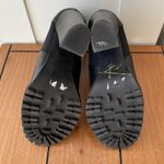 ZARA Basic Women's Black Leather Lug Sole Ankle Boots Size 36 Photo 3