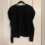 EXPRESS  Crew Neck Puff Long Sleeve Tee SMALL Black Blouse Top Photo 8
