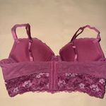 Adore Me Burgundy Lace Balconette Bra 34A Adjustable Straps Hook & Eye Closure Photo 1