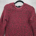 Tart  Red Black Long Sleeve Zipper Back Pullover Knit Sweater Cardigan Small Photo 2