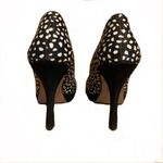 MRKT BROWN, BLACK & WHITE DOTTED CALF HAIR PUMPS (8.5) Photo 5