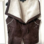 Forever 21  brown faux leather zip up vest Photo 0