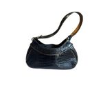 Liz Claiborne  Black Croc-Embossed Shoulder Bag – Vintage Y2K Photo 3